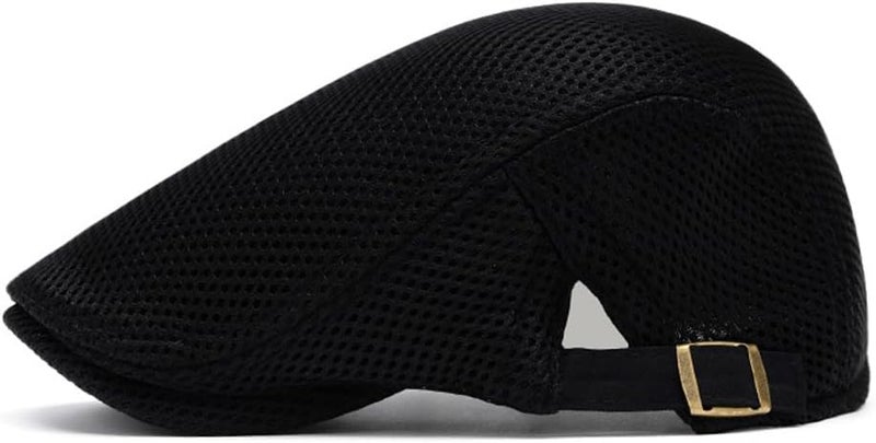 BXT Unisex Beret Hat Newsboy Gatsby Cap Breathable Mesh Adjustable Flat Cap Ivy Cabbie Hat for Women Men - Image 1